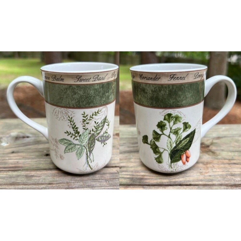 American Atelier BOUQUET GARNI Mugs Sage Fennel & Seet basil
